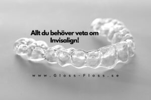 Invisalign genomskinliga tandställningar på grå bakgrund