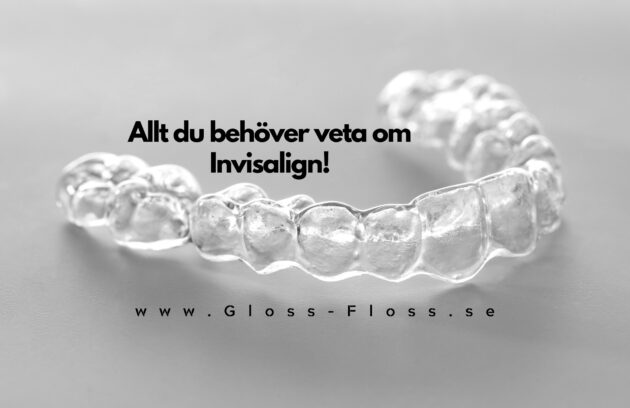 Invisalign genomskinliga tandställningar på grå bakgrund